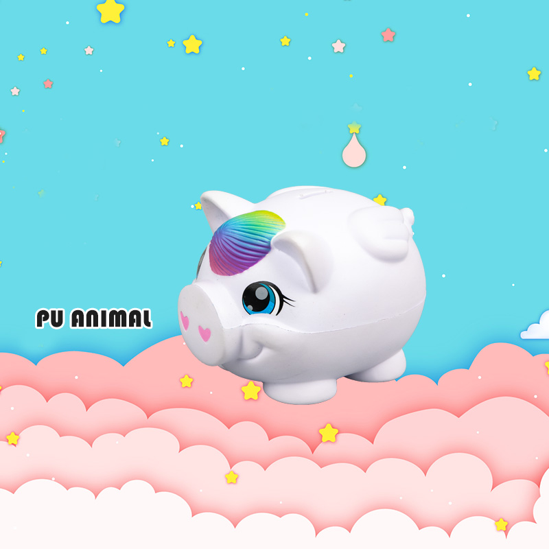 PU ANIMAL TOYS-RAINBOW PIG